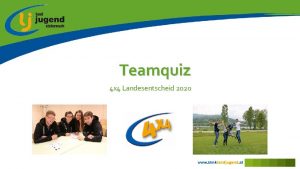 Teamquiz 4 x 4 Landesentscheid 2020 Info Dauer