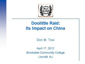 Doolittle Raid Its Impact on China Don M