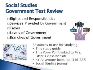 Social Studies Government Test Review Rights and Responsibilities