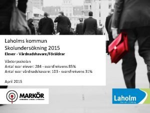 Laholms kommun Skolunderskning 2015 Elever VrdnadshavareFrldrar Vxtorpsskolan Antal