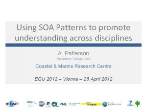 Using SOA Patterns to promote understanding across disciplines