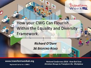 How your CWG Can Flourish Within the Equality