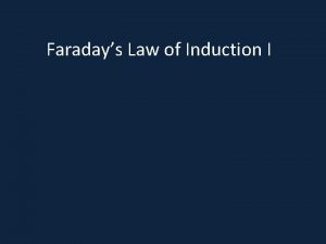 Faradays Law of Induction I Todays Topics Magnetic