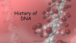 History of DNA copyright cmassengale 1 History of