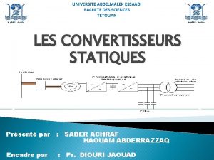 UNIVERSITE ABDELMALEK ESSAADI FACULTE DES SCIENCES TETOUAN LES