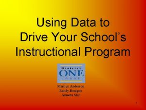 Using Data to Drive Your Schools Instructional Program