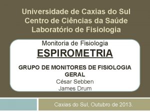Universidade de Caxias do Sul Centro de Cincias