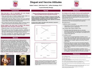 Disgust and Vaccine Attitudes Sophia 1 Todorov Akila