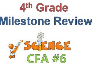 th 4 Grade Milestone Review CFA 6 GPS