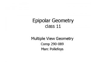 Epipolar Geometry class 11 Multiple View Geometry Comp