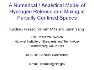 A Numerical Analytical Model of Hydrogen Release and