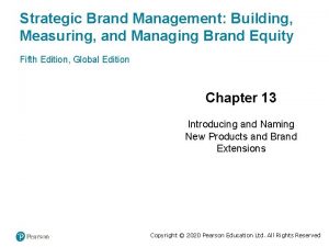 Strategic Brand Management Building Measuring and Managing Brand