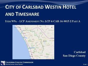 CITY OF CARLSBAD WESTIN HOTEL AND TIMESHARE ITEM