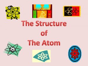 The Structure of The Atom Atom An atom