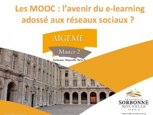 Les MOOC lavenir du elearning adoss aux rseaux