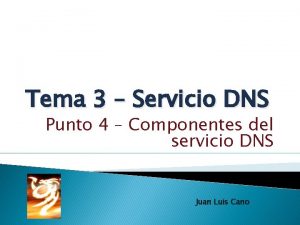 Tema 3 Servicio DNS Punto 4 Componentes del