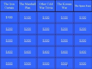 The Iron Curtain The Marshall Plan Other Cold