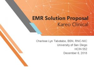 EMR Solution Proposal Kareo Clinical Charisse Lyn Tabotabo