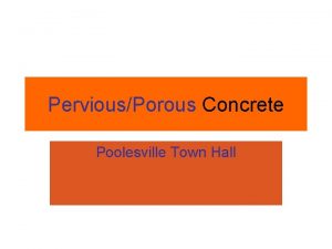 PerviousPorous Concrete Poolesville Town Hall Site Plan Details