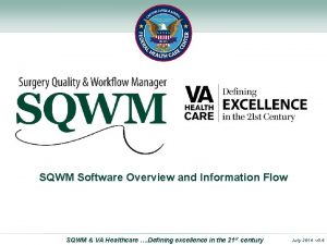 Surgery Quality and Workflow Manager SQWM Software Overview