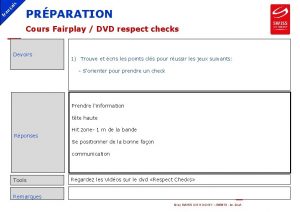 s ai an fr PRPARATION Cours Fairplay DVD