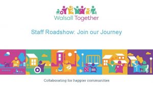 Staff Roadshow Join our Journey Welcome Welcome to