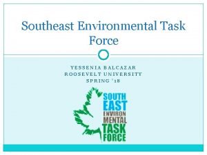 Southeast Environmental Task Force YESSENIA BALCAZAR ROOSEVELT UNIVERSITY