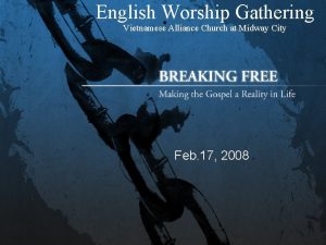 English Worship Gathering Vietnamese Alliance Church at Midway