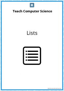 Teach Computer Science Lists teachcomputerscience com Lists Intro