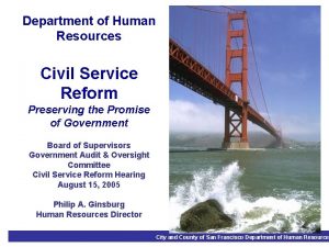 Department of Human Resources Civil Service Reform Preserving