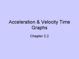 Acceleration Velocity Time Graphs Chapter 2 2 acceleration