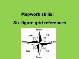 Mapwork skills Sixfigure grid references c Here is