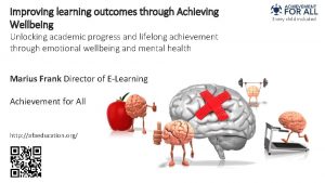 Improving learning outcomes through Achieving Wellbeing Unlocking academic