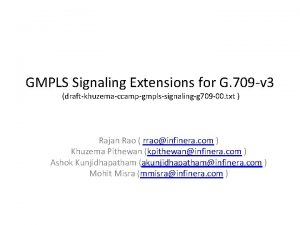 GMPLS Signaling Extensions for G 709 v 3