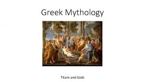 Greek Mythology Titans and Gods Creation Gaea the