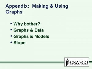 Appendix Making Using Graphs Why bother Graphs Data