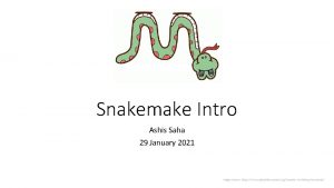 Snakemake Intro Ashis Saha 29 January 2021 Image