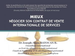 Atelier de sensibilisation et de renforcement des capacits