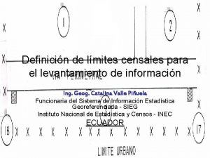 Definicin de lmites censales para el levantamiento de