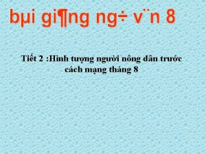 Tit 2 Hnh tng ngi nng dn trc