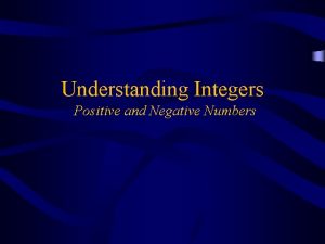 Understanding Integers Positive and Negative Numbers Definition Positive