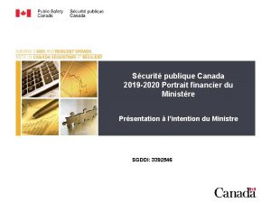 Scurit publique Canada 2019 2020 Portrait financier du