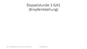 Doppelstunde 1 GA 1 Kropfentstehung 30201pbegleitungunterrichthormoneschilddruese ZPG Biologie