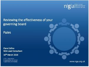 Reviewing the effectiveness of your governing board Pa