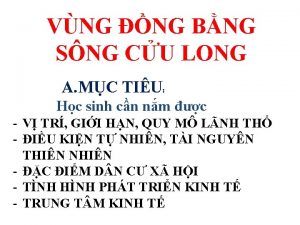 VNG NG BNG SNG CU LONG A MC