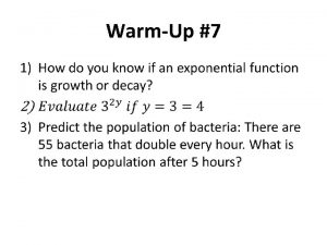 WarmUp 7 Homework Solution lesson 6 1page 358