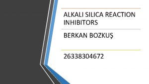 ALKALI SILICA REACTION INHIBITORS BERKAN BOZKU 26338304672 1