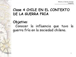 Historia y Ciencias Sociales Geografa Clase 4 CHILE