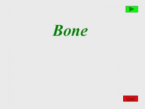 Bone Quit Bone tissue or osseous tissue The