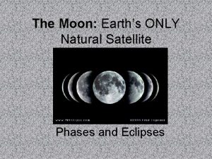 The Moon Earths ONLY Natural Satellite Phases and